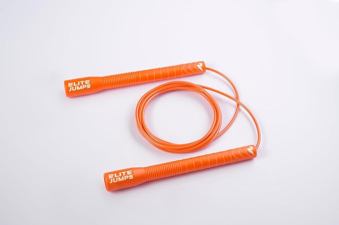 Fit Plus Pro Freestyle PVC Jump Rope for Tricks - Long Handles with Non-Slip Grip Tape - Adult Jump Ropes for Fitness
