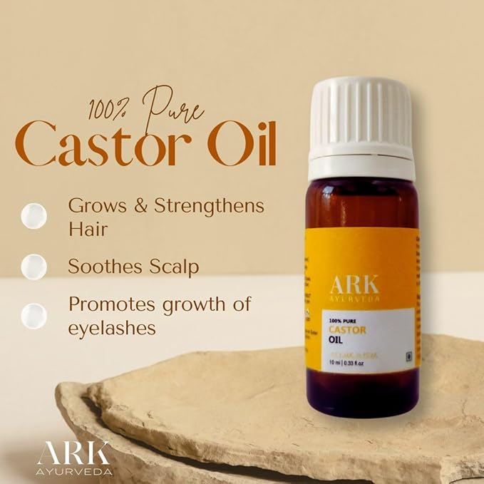 100% Pure Essential Oil | Premium Grade | Made in India (0.33 Fl Oz | 10 ML, Castor)