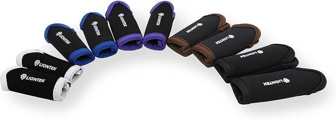 LIONTEK Single Finger Sleeve Pair - Sports Compression Finger Sleeve for BJJ, MMA, Basketball, Weight Lifting, and More