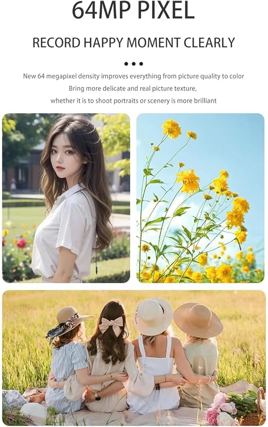 4K Digital Camera for Photography, 64MP Vlogging Camera for, 18X Digital Zoom, Autofocus Video Camera, 2.8in 180° Flip Screen, Compact Camera for Beginner