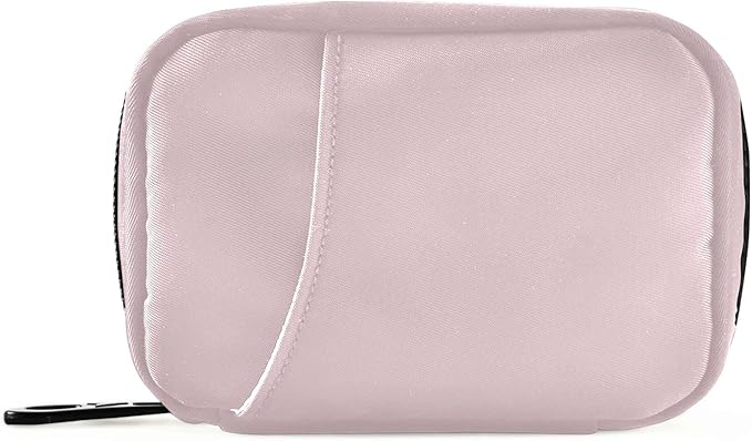 Pill Box 7 Day Case Travel Organizer Bag with Zipper Portable Weekly Compact Size for Vitamin Supplement Holder, Solid Color Light Pink, 4.6 x 3.14 x 1.88 Inch, 1.0 Count, 0.12 kilograms
