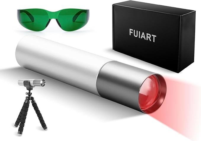 Red Light Therapy Torch for Joints Muscles Pain Relief, Portable Infrared Red Light Therapy Wand for Body Face Neck Knee Hand Back Relief(Silver)