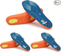 ROCKROOSTER 3 Pairs Shock Absorbing Sport Athletic Insoles for Men & Women - Shoe Inserts with Comfort, Arch Support, Fast Drying, Plantar Fasciitis, Diabetes, Flat Feet (RC920-XXL)