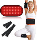 Red Light Therapy Pad for Body, 660nm & 850nm Light Therapy Wrap with Dual Straps, 5-Level Adjustable Heating for Back Waist Shoulder Knee,Portable Red Light Belt(Battery Powered Version）