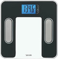 Taylor Digital Glass Body Composition Scale, Bathroom Scale for Body Weight, Measures Body Fat, Body Water, Muscle Mass and BMI, 10-User Recognition, FSA HSA Eligible, 400 lb Capacity, White and Black