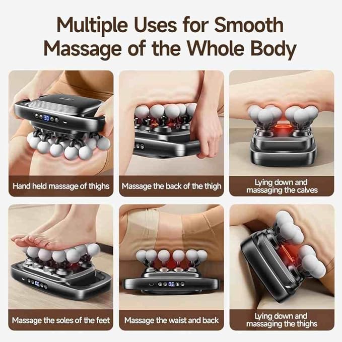 20-Head Massage Gun Set, Deep Tissue Percussion Massager with 3 Modes & 30 Intensities,Quiet Muscle Massage Gun for Back,Shoulders, Legs, Foot, Body Muscle Pain Relief Ideal Gifts (20-Head)