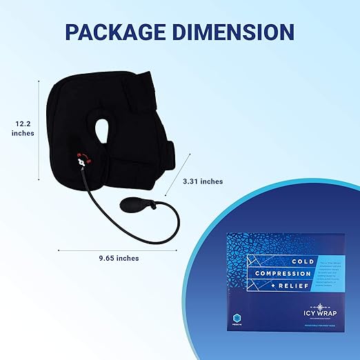 Cold Pack Compression Wrap for Hand, Wrist, Arm – by Icy Wrap - Ice Pack Therapy Cryo-Cool Flexible Treatment for Injuries, Aches, Swelling, Sprains, Inflammation