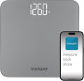 Trackstar Silver Digital Weight Scale | 440 lb Weight Capacity | Trackstar Monitoring App | Bluetooth iOS & Android Compatible | Measure, Track, and Share Results