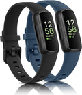 2-Pack Bands for Fitbit Inspire 3 Bands for Women Men, Classic Soft Replacement Sport Wristbands Replacement Straps Compatible with Fitbit Inspire 3 Fitness Tracker