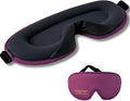 Meditation Eye Mask - 100% Blackout Sleep Masks for Women, Zero Eye Pressure - Nose Seal Eye Cover for Yoga Nidra, Naps & Travel, Adjustable Night Blindfold - Deep Lavender Purple