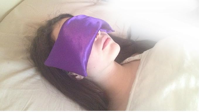 Lavender Eye Pillow- Silky Eye Pillow for Yoga, Meditation Relaxation. This Eye Mask Is Perfect for Sleeping. Made of Lavender Flowers Organic Flax Seed. Get One for Yourself or As a Gift.