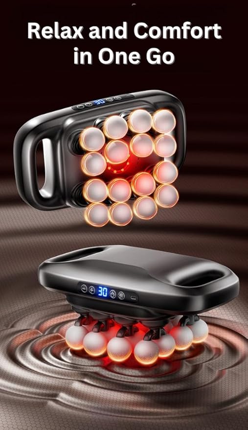 LEVILO 16 Head Massage Gun Deep Tissue, for Neck, Shoulder, Back Massager – Deep Tissue Percussion Massager for Muscle Recovery – Quiet, Portable & Powerful Full Body Tool – Ideal Gift for Men & Women