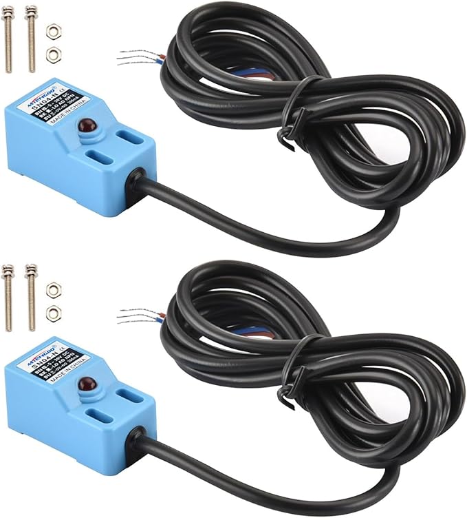 Inductive Proximity Sensor SN04-N NPN NO Normally Open Detection Approach Switch with SN Bracket (Blue, 2 Pack)