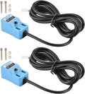 Inductive Proximity Sensor SN04-N NPN NO Normally Open Detection Approach Switch with SN Bracket (Blue, 2 Pack)