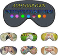 Personalized Eye Mask, Custom Eyeshade Blindfold Add Your Design Image Text Customized Eye Cover with Adjustable Strap for Sleeping Travel Work Naps Blocks Light, Darkgray