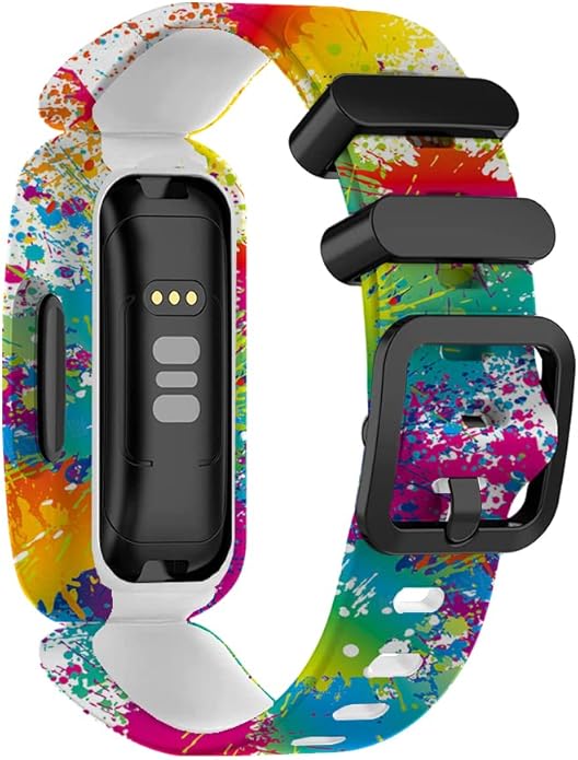 FitTurn Cute Pattern bands Compatible with Fitbit Ace 3 Activity Tracker, Replacement Adjustable Silicone Sport Strap Wristbands Accessories for Ace 3 Tracker