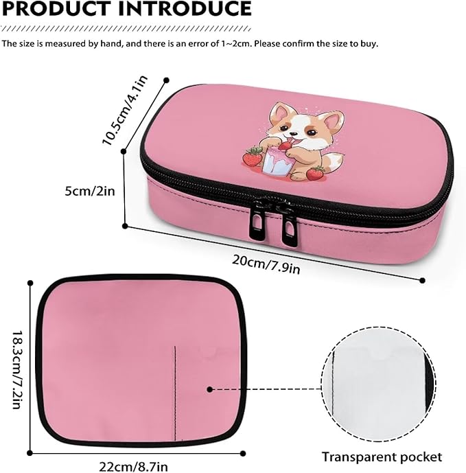 Strawberry Corgi Dog Insulin Cooler Travel Case,Diabetes Carrying Bag for Supplies Keep Medicine Cool While Traveling,Insulin Vial Protector Cooling kit for Storage,Mini Insulated Pack
