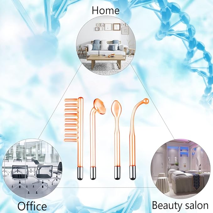 Face Skin Care Wand, FAZJEUNE High F requency Facial Device Face Skin Care Kit Portable Skin Care Tools Home Use