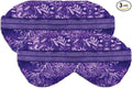 Nature Creation Lavender Aromatherapy Sleeping Eye Mask Pillow - Weighted Eye Mask for Sleeping, Relaxation, Yoga and Stress Relief - Cold Therapy Eye Masks for Women, Men - Purple Flowers 2 Eye Masks