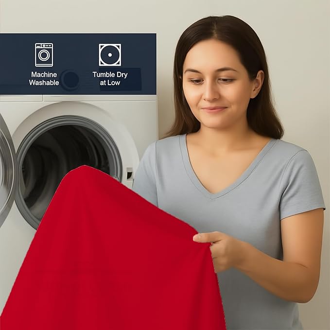 6 Pack Fitted Hospital Bed Sheets - Soft Microfiber Hospital Fitted Sheet - Hospital Bed Fitted Sheets (Red, 36" x 84" x 12")