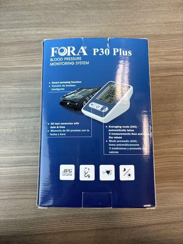 Fora P30 Plus Blood Pressure Monitoring System. Made in Taiwan, IRB & Smart Averaging Technology. Adjustable Cuff That Fits Arms 9.4-16.9 inches (24-43 cm) in Circumference.