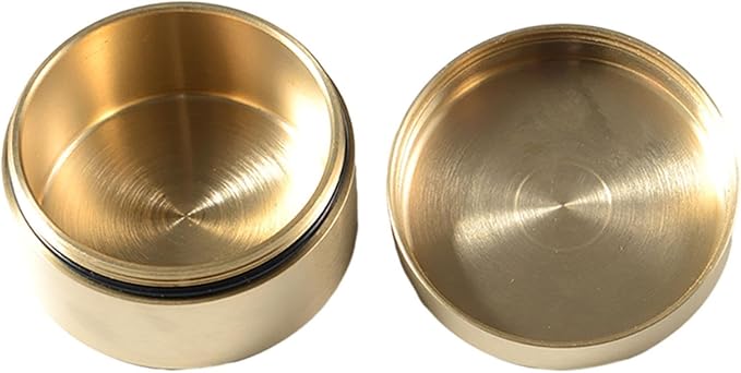 Brass Pill Case Round Pill Box Practical Coin Holder Dustproof Sealed Container Travel Pill Organizer for Jewelry Outdoor