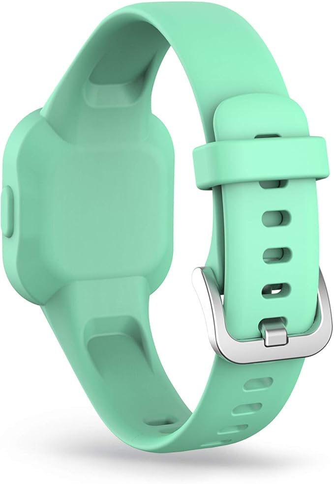 FitTurn Band Compatible with Garmin vivofit jr. 3 Bands Kids Replacement Accessory Soft Silicone Band 130-175mm Size for vivofit jr 3 Fitness Tracker Ages 4+ for Kids Wristbands (Pine Green)
