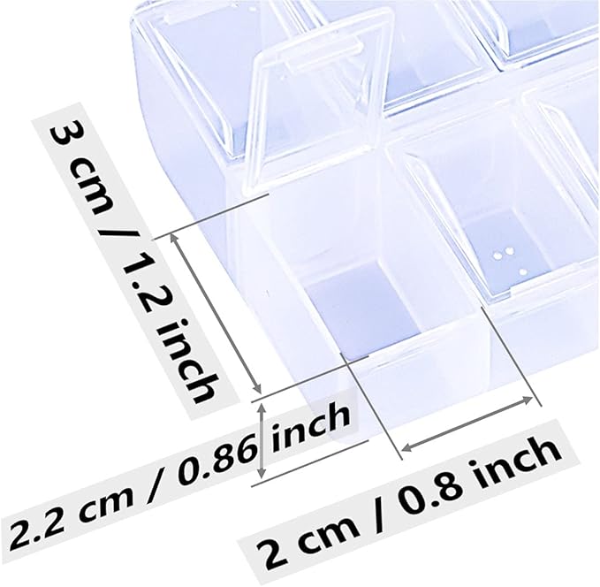 2 Pack OPP Clear Daily Pill Box Organizer, Am Pm Pill Organizer 7 Day, Weekly Pill Organizer 2 Times a Day for Pills, Supplements and Medication, Small Pill Box 7 Day, Medication Organizer