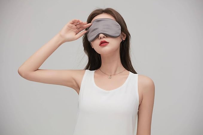 Silk Eye Mask with Hot/Cold Therapy for Eye Care and Sleep