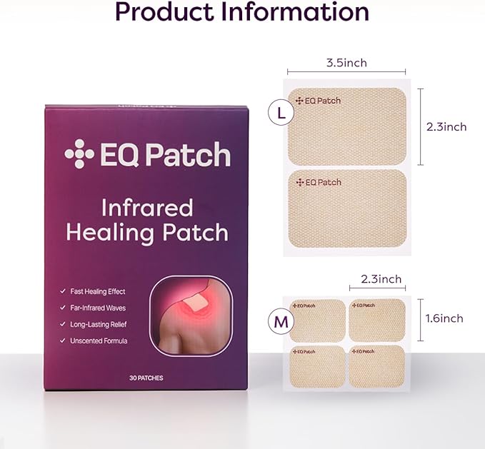 Infrared Warming Patches, Gentle Steady Warmth for Everyday Comfort, Up to 12 Hours, Strong Adhesive, Unscented, 30 Count