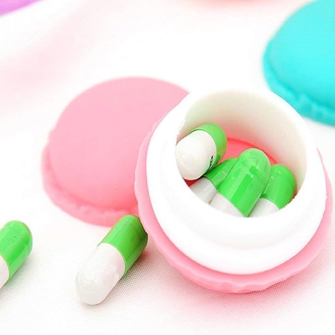 Coolrunner Cute Pill Organizer Case - Mini & Colorful Macaron Jewelry Storage Box (14 PCS)