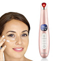 Eye Lift Wand, 3 in 1 Vibrating 98°F to 113°F LCD Eye Massager for Dry Eyes, Dark Circles and Puffiness, Face & Neck Lifting Tool for Fine Lines and Wrinkles, Rose Gold