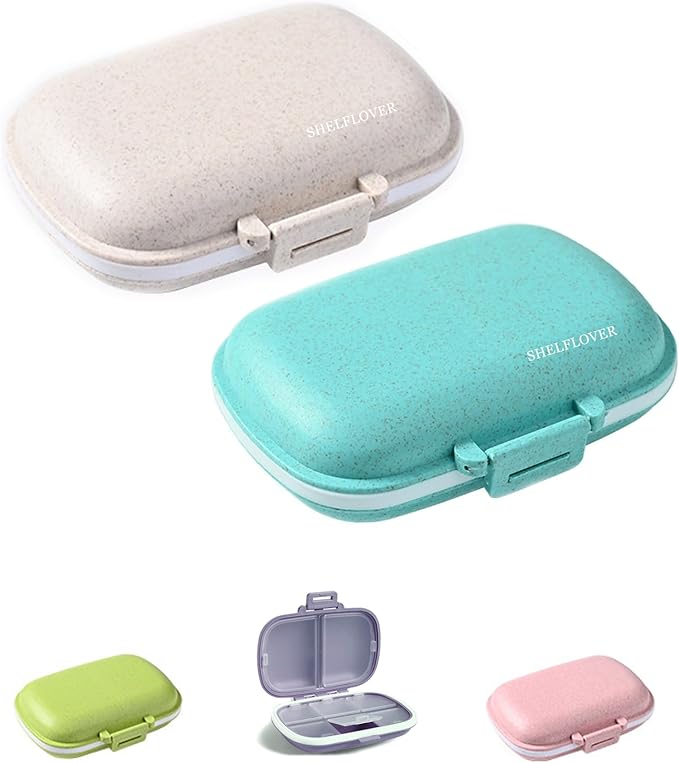 2 Pieces Small Plastic Box, Light Blue & White Mini Storage Box, Isolated Space Containers with Lids, for Collecting Tiny Jewelry Pill Organizers etc.