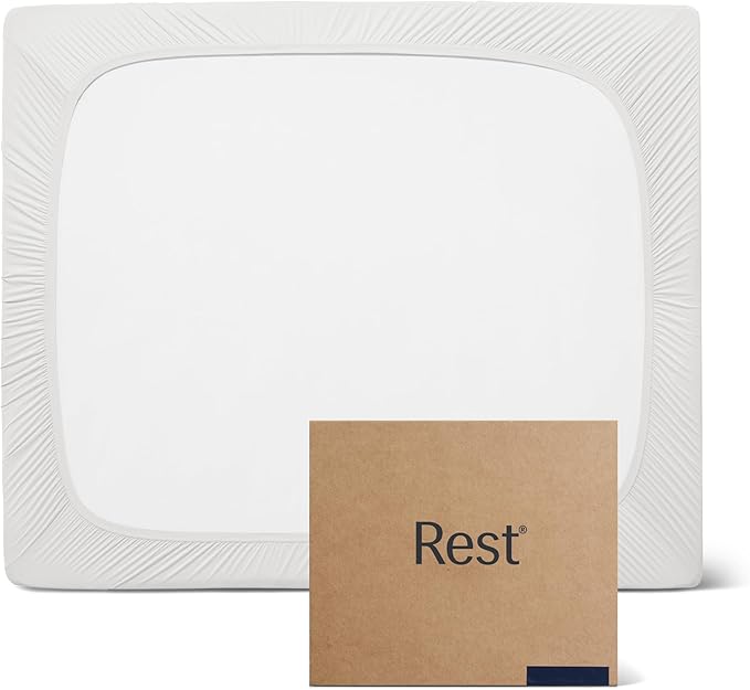REST® Evercool®+ Fitted Sheet, Queen Size, Arctic White, 15" Deep (up to 18’’), Breathable Bedding for Hot Sleeper and Night Sweats, Bed Sheet with Ionic+ Self-Cleaning Silver Yarn for Sensitive Skin