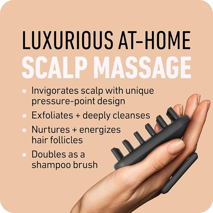 Boldify Scalp Scrubber - Hair Massager Shampoo Brush for Healthy Roots - Silicone Scrubber for Hair Growth and Dandruff Removal - Waterproof Exfoliator