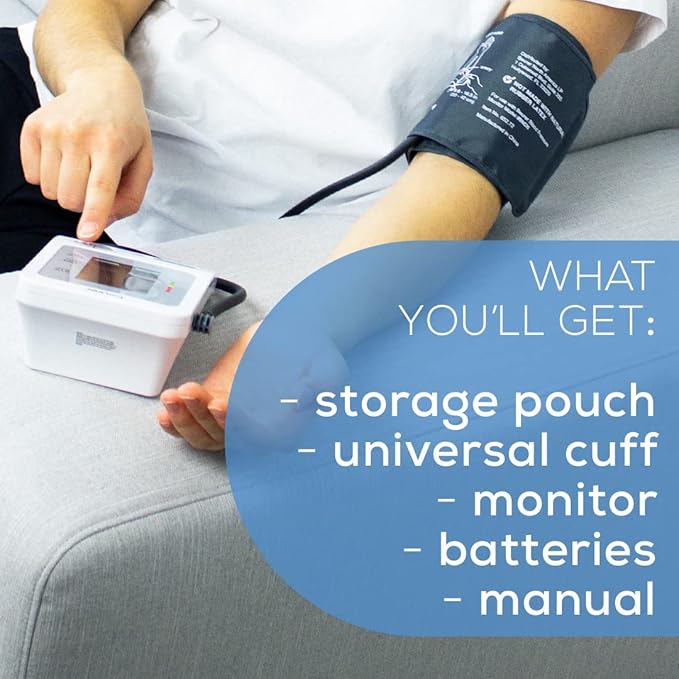 Beurer BM26 Upper Arm Blood Pressure Monitor, Large Cuff, 4 Users, Automatic & Digital, Large Display, Irreg. Heartbeat Detector, Cuff Circ. 8.7”-16.5”, Home Use BP Machine Kit, Highly accurate