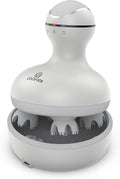 COMFIER Electric Scalp Head Massager with 4 Soft Silicone Massage Heads, Portable Hair Massager for Hair Growth, Relieve Stress, Head Scratcher for Deep Relaxation, Dog Cat Massager, Gray