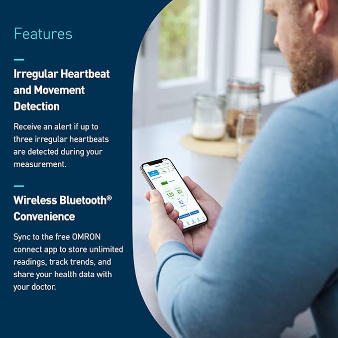 OMRON Silver Blood Pressure Monitor for Home Use & Upper Arm Blood Pressure Cuff - #1 Doctor & Pharmacist Recommended Brand - Clinically Validated - Connect App