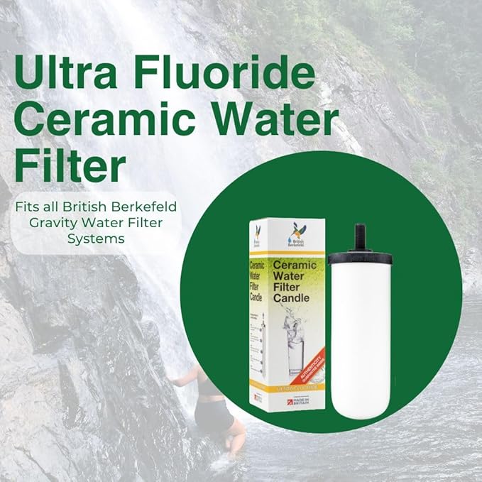 British Berkefeld Doulton Ultra Fluoride Ceramic Drinking Water Filter Cartridge W9120133 for All Gravity Water Filter Systems