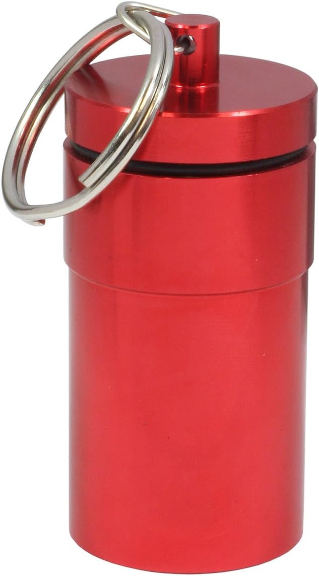HTS 261F0 Large Red Aluminum Pill Container