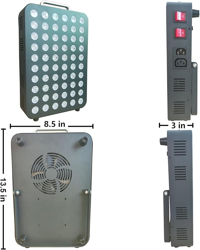 Red Light Therapy Device，Full-Body Light Therapy Panels with 60pcs Dual Chips LEDs，660nm and 850nm Red and Near Infrared ，Therapy for Body Relief，Skin Health