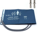 Universal NIBP Cuff with BP12 Connector for Thigh, 46-66 cm Reusable Dual Tube PU Replacement BP Cuff with Inner Airbag for Blood Pressure Monitor Machine