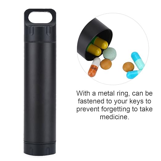 Brass EDC Tube Waterproof Pill Organizer
