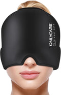 ONLYCARE Migraine Relief Cap, Soothing Migraine Mask, Upgraded Odorless Gel Ice Head Wrap, Hot and Cold Therapy, Headache Ice Pack for Tension, Stress, Hangover (Black)