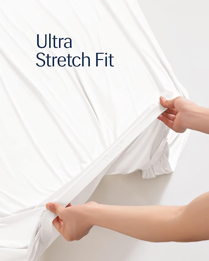 REST® Evercool®+ Fitted Sheet, TwinXL Size, Arctic White, 13" Deep (up to 15’’), Breathable Bedding for Hot Sleeper and Night Sweats, Bed Sheet with Ionic+ Self-Cleaning Silver Yarn for Sensitive Skin