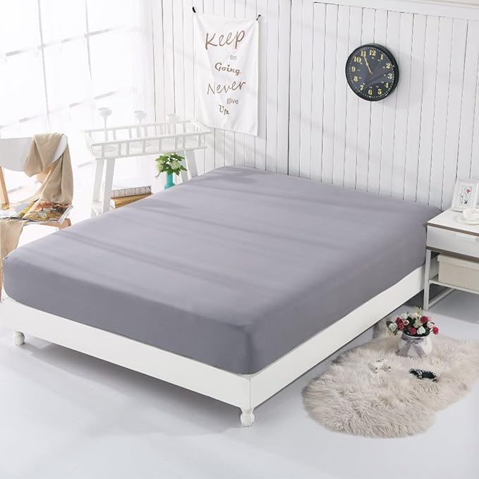 CISSIYOG Grounding Fitted Sheets, Earthing Bed Sheets, 95% Organic Cotton + 5% Pure Silver Fiber, Grounded Sheets with Grounding Cord, Conductive Grounding Cover for Better Sleep (Gray, Twin XL)