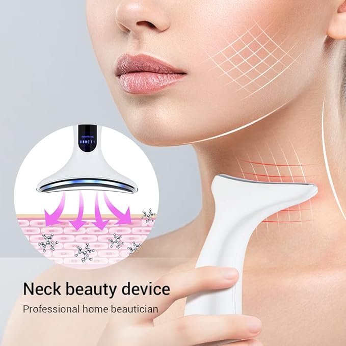 EMS Face Lifting Device – LED Light Therapy Facial Massager for Anti-Aging, Wrinkle Reduction & Skin Tightening – 4 Modes, 3 Intensities, USB Rechargeable – Face/Neck Beauty Tool