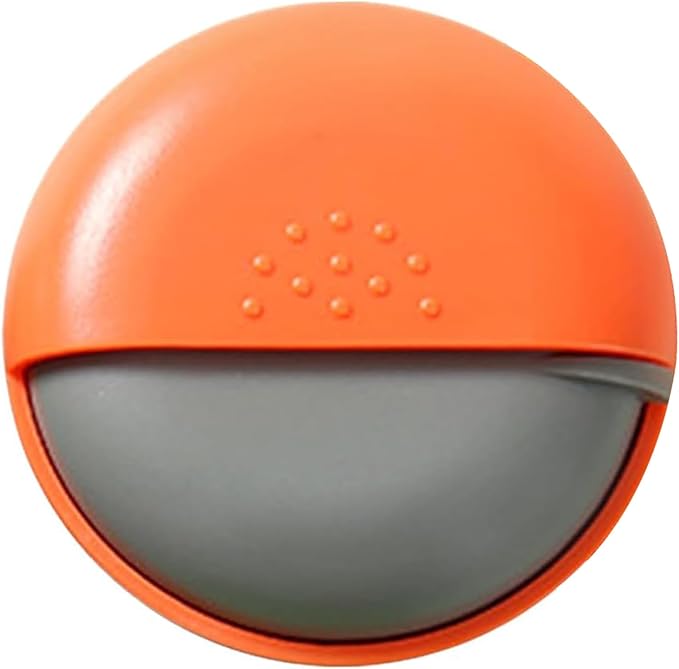 INVODA Travel Pill Organizer Cute Round Pill Box for Purse Compact Medicine Container for Pills, Fish Oil, Vitamins & Supplements (Orange Box)