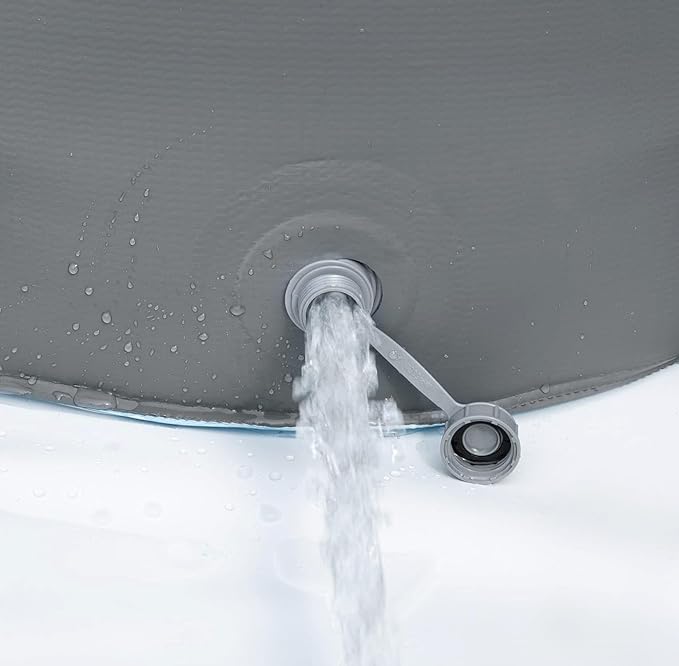 Funsicle Ice Well Cold Plunge Tub, Portable Recovery Ice Bath, for Athletes & Adults, 80 Gallon Triple Layer Outdoor Plunge Pool with Thermometer, Cover & Storage Bag