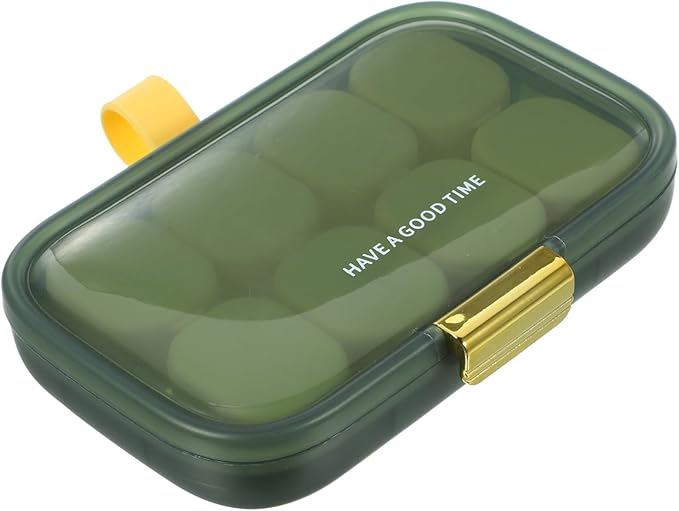 Portable Medicine Organizer Box Multipurpose Pill Container with Lid Convenient for Daily Use Travel Lightweight Design for Home Office and Outdoor Activities